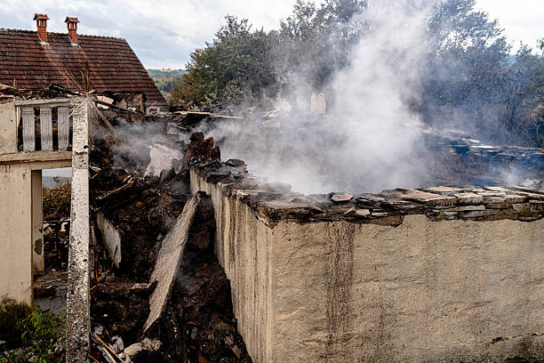 Professional Fire Damage Restoration technician working in Saint Francis, MN
